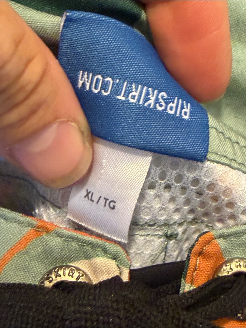 Ripskirt Floral Midi Board Skirt in Sage with Orange & White Blooms - Picture 3 of 4